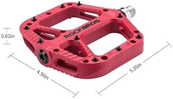 Rockbros Pedales para Bicicleta De Ruta, MTB De Molibdeno con Rodamiento Sellado, Antideslizante