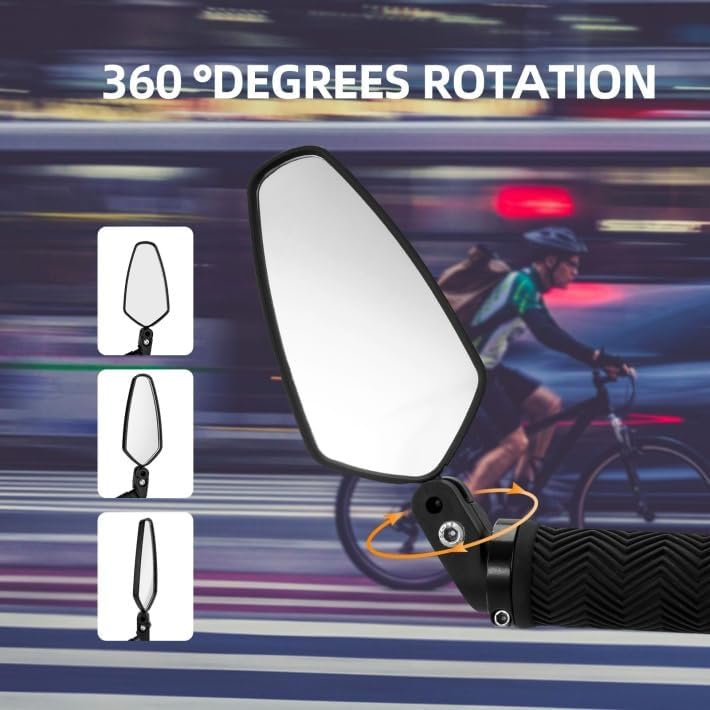 Espejo Retrovisor para Bicicleta, Montaje en Manillar, Rockbros