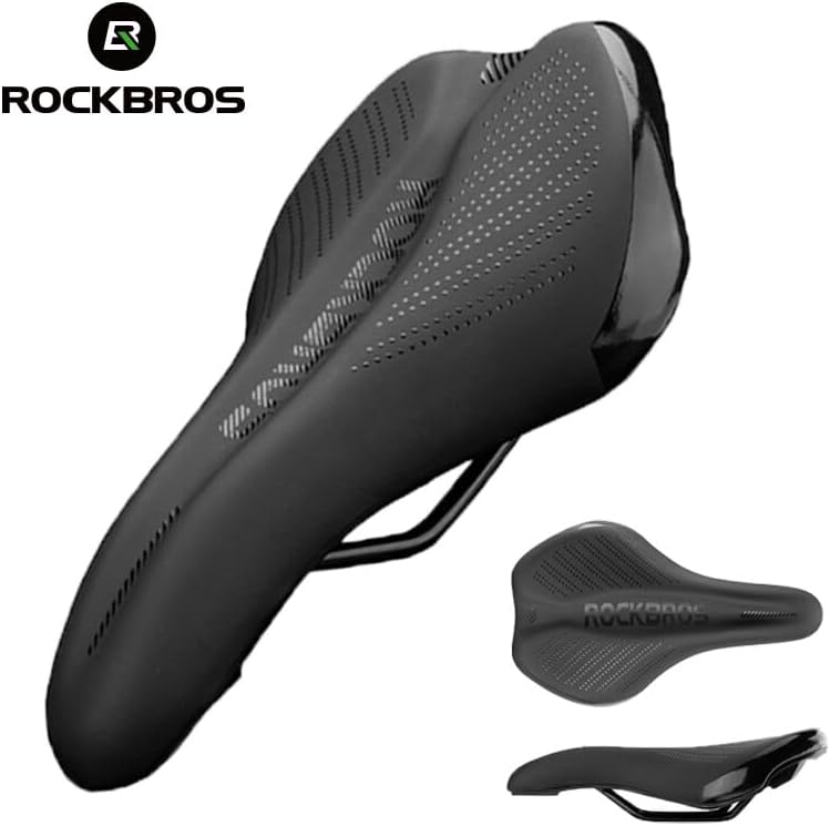 ROCKBROS Asiento de Bicicleta MTB, Antiprostático, Unisex