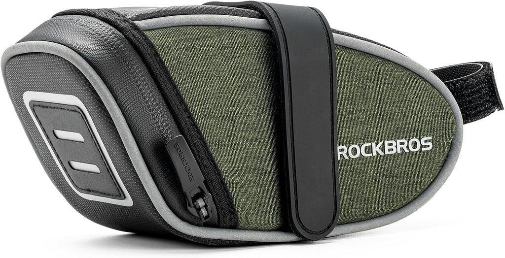 ROCKBROS - Bolsa de sillín para bicicleta, ligera, para ciclismo, almacenamiento de bicicleta, debajo del asiento para bicicleta de montaña y carretera