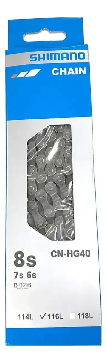 Cadena Shimano Plateada Cn-hg40 6/7/8v 116e