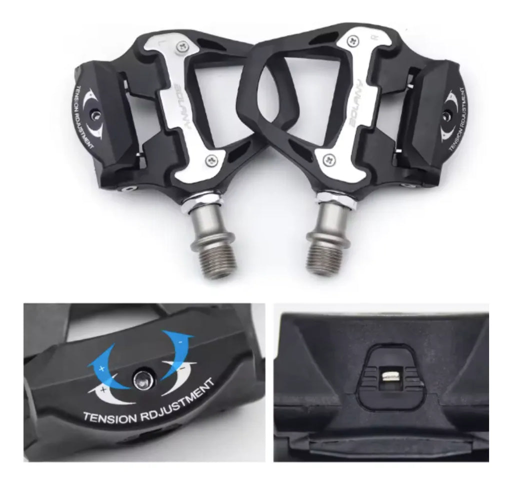 Pedales Bolany De Clip Calas Incluidas Road Lock 266g Nylon