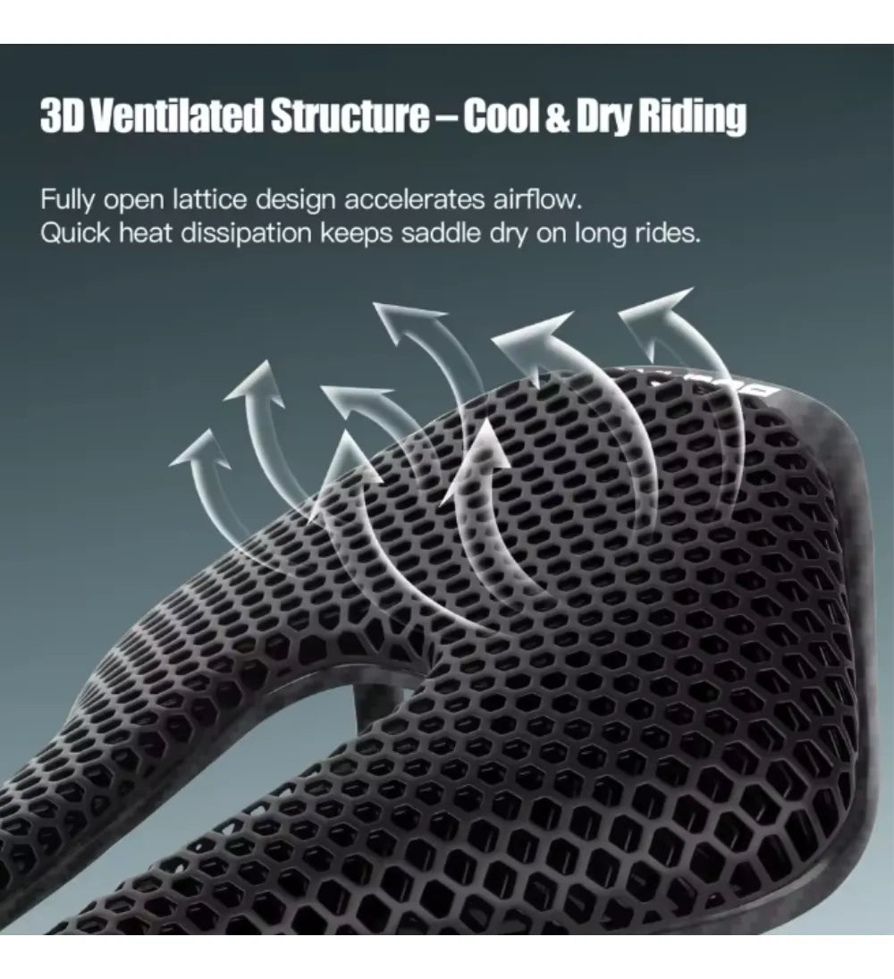 Asiento De Fibra De Carbono Superligero 3d Bolany Negro