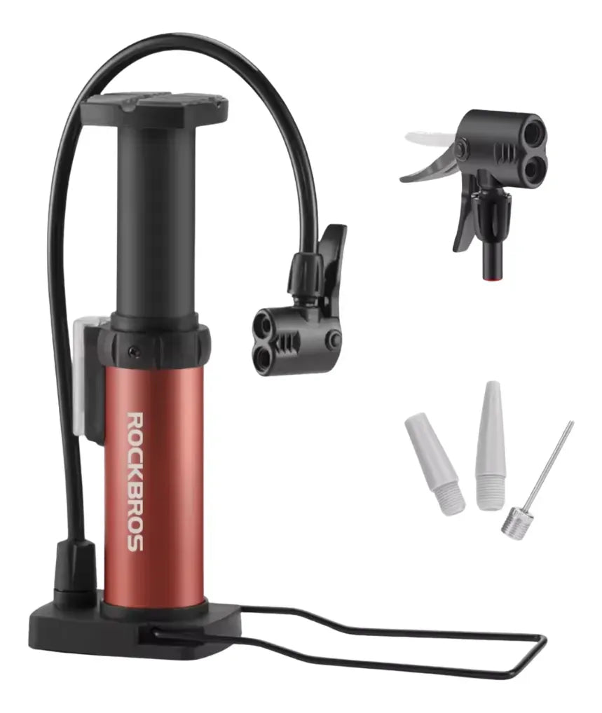 Bomba De Aire De Piso Portatil Rojo Rockbros