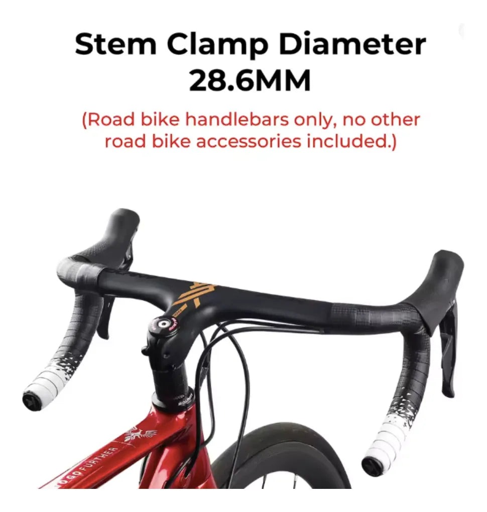 Manillar Aerodinamico Para Bicicleta De Ruta Aluminio 570g