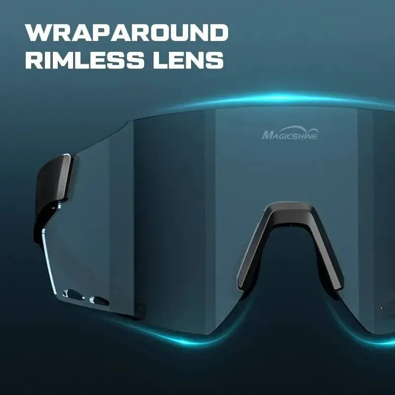 Lentes Fotocromatico + Revo Windbreaker Magicshine Azul Aqua
