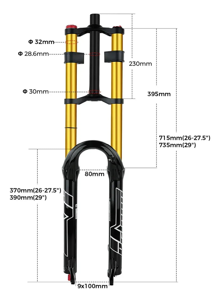 Suspension R29 150mm Recto Qr Release 9x100mm Manual 32mm