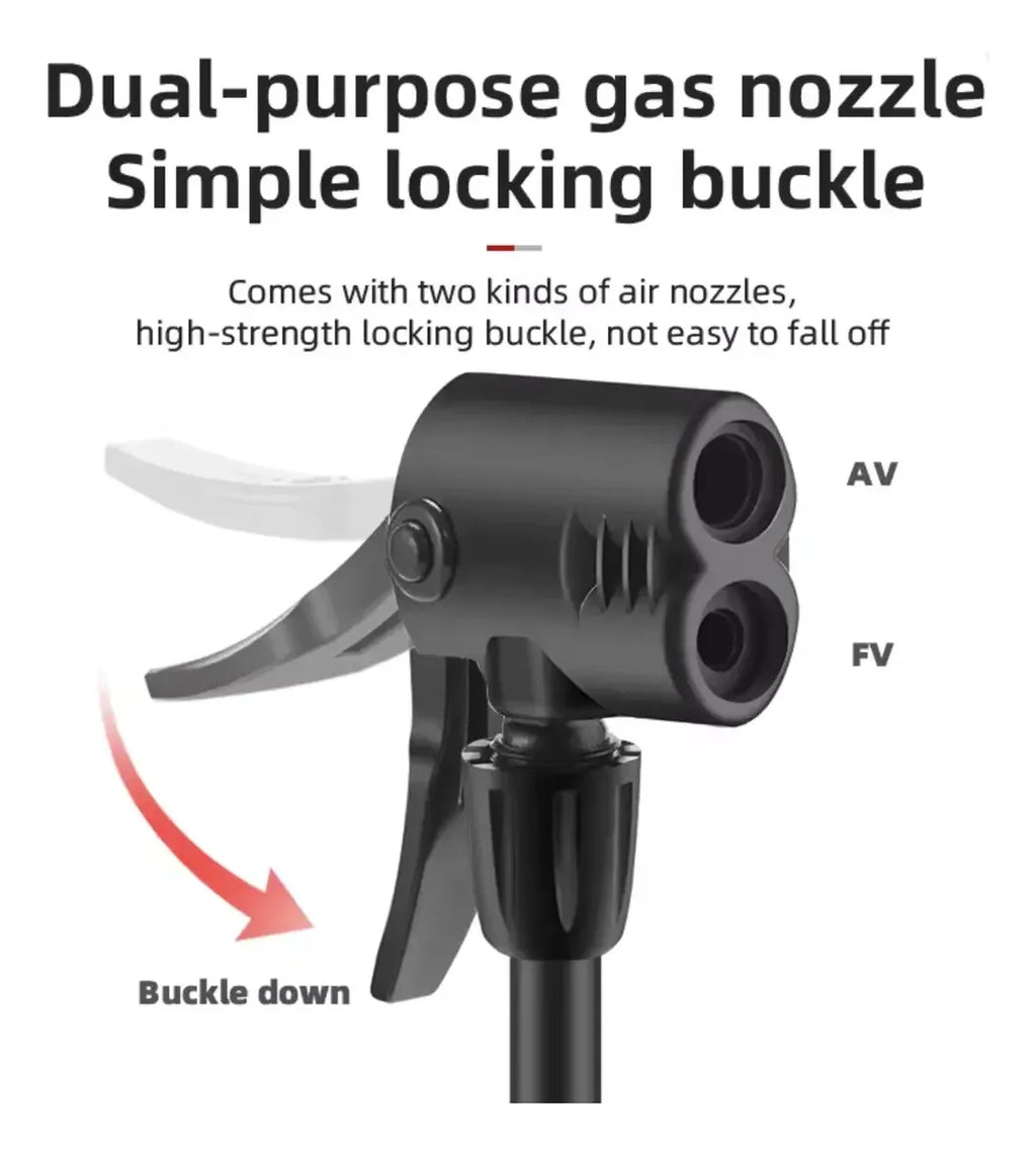 Bomba De Aire De Piso Portatil Plata Rockbros
