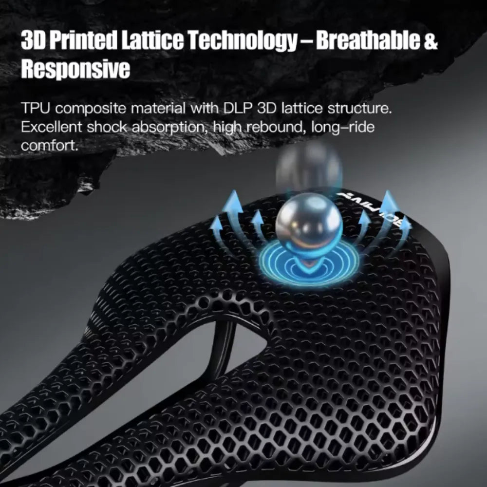 Asiento De Fibra De Carbono Superligero 3d Bolany Negro