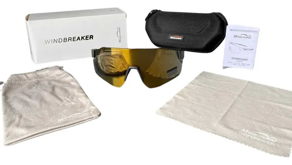 Lentes Polarizado + Revo Windbreaker Magicshine Lente Dorada