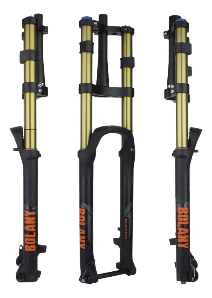 Suspensión Dorada Bolany R27.5 De 180mm Conica Eje Boost Dorado
