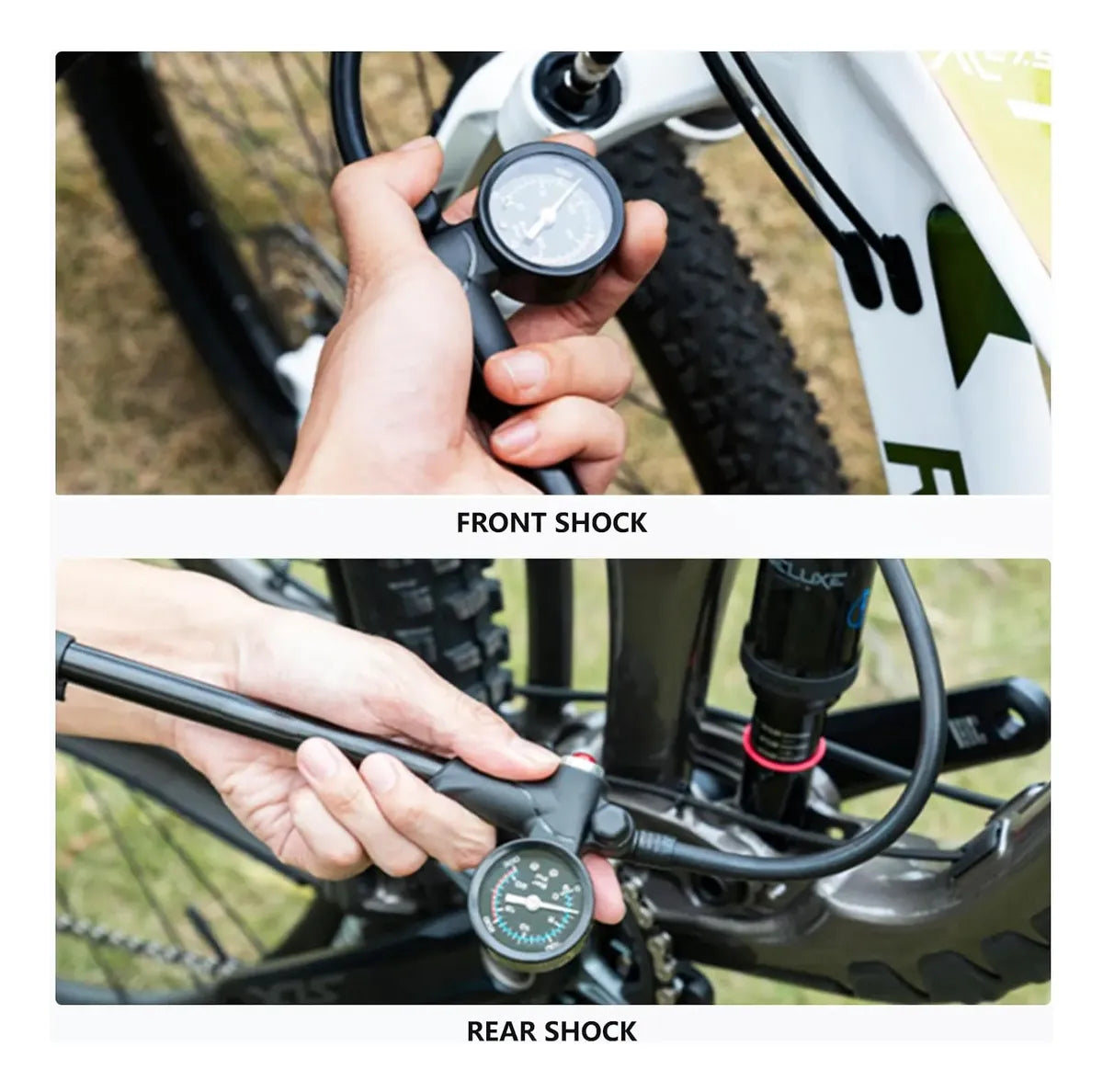 Bomba Para Suspension De Aluminio Con Manometro Max 300psi Negro