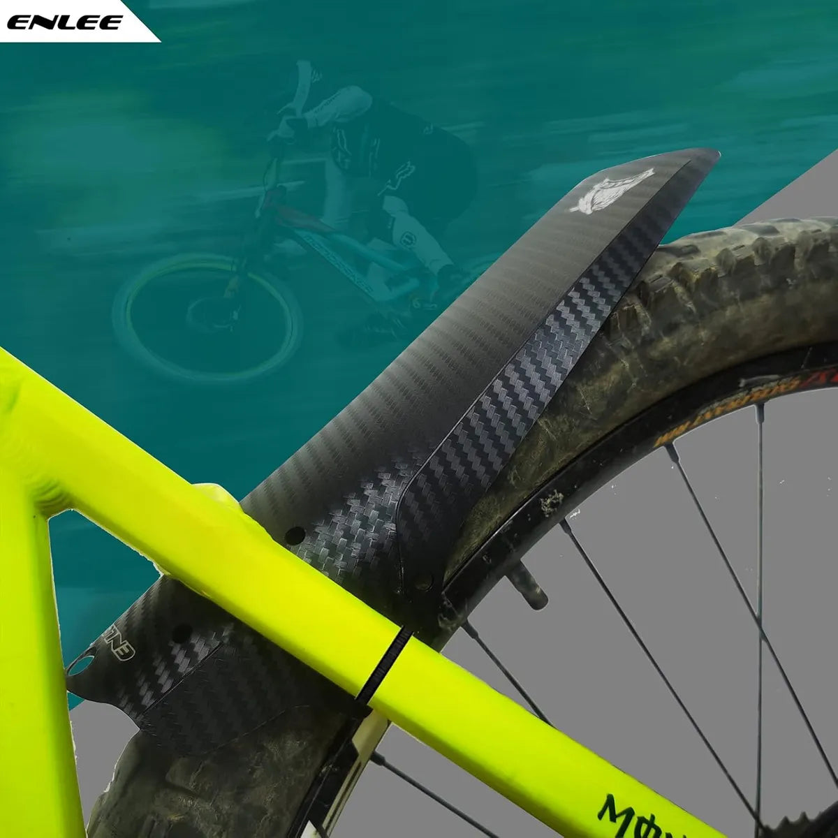 Lodera Enlee Guardabarros Para Mtb Salpicaderas 1 Pz Negro Enlee