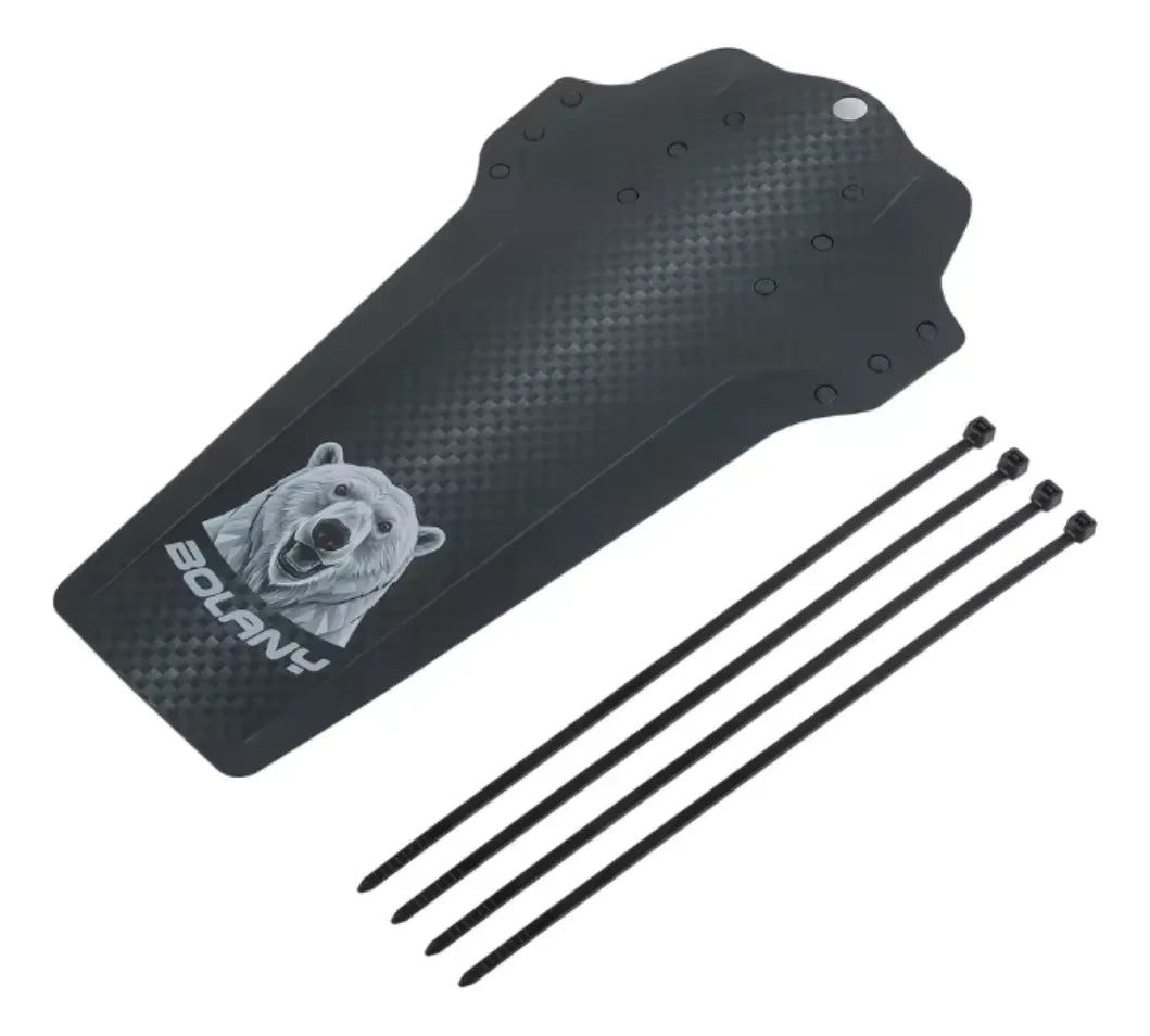 Lodera Guardabarros Color Negro Bear Salpicadera Con Sinchos