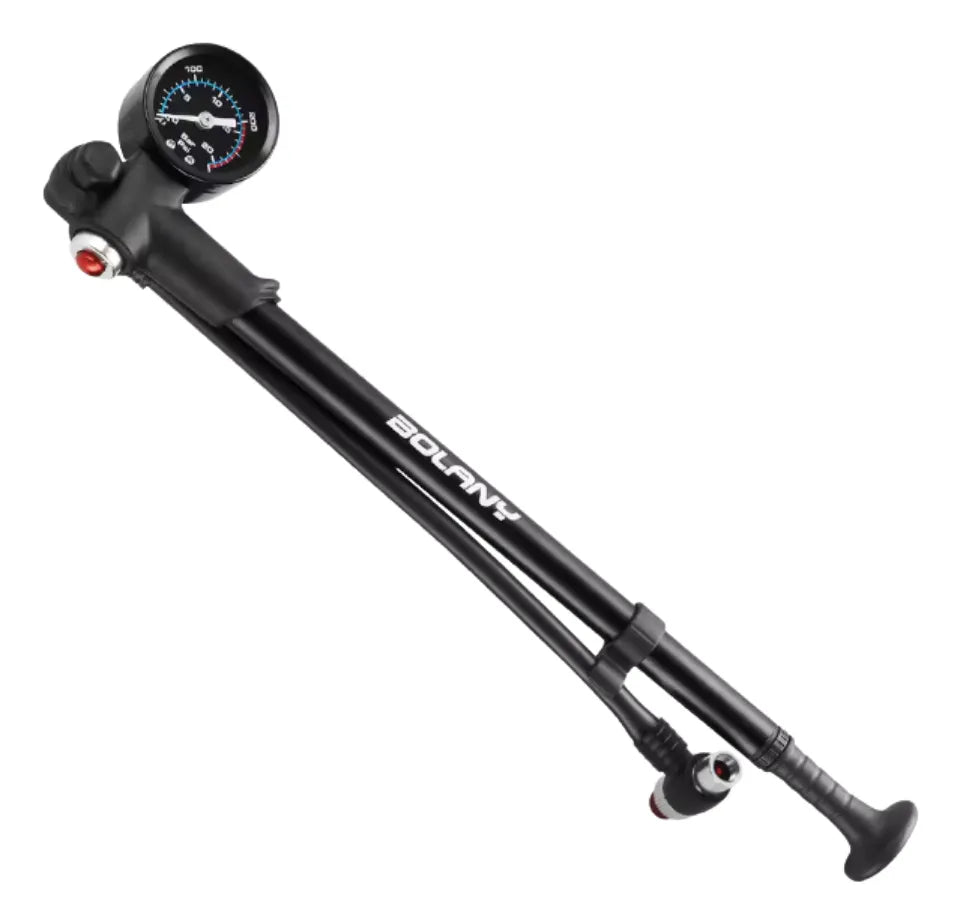 Bomba Para Suspension De Aluminio Con Manometro Max 300psi Negro
