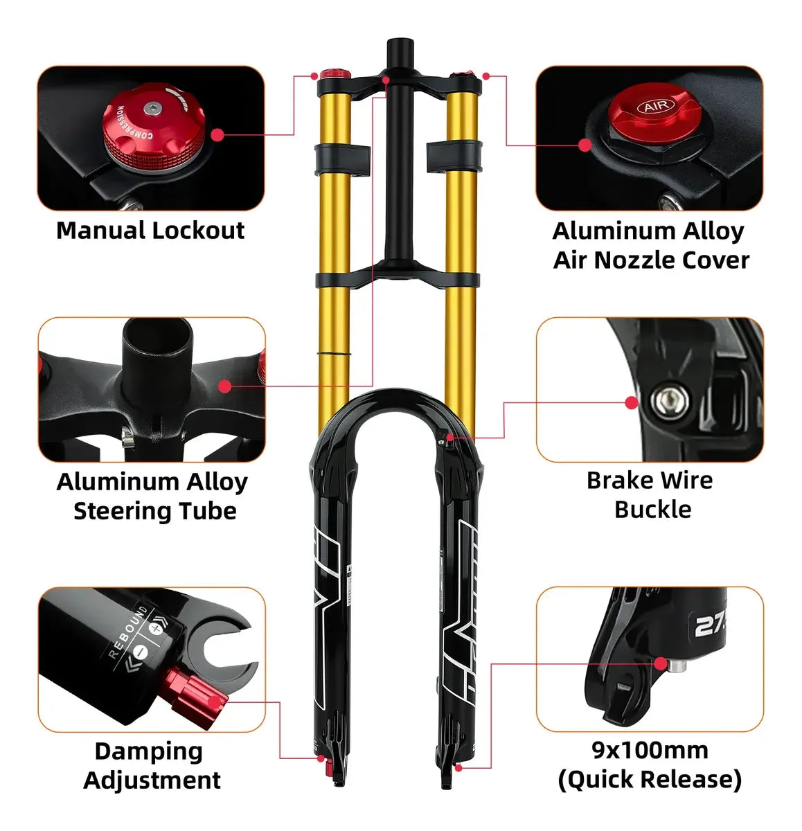 Suspension R29 150mm Recto Qr Release 9x100mm Manual 32mm