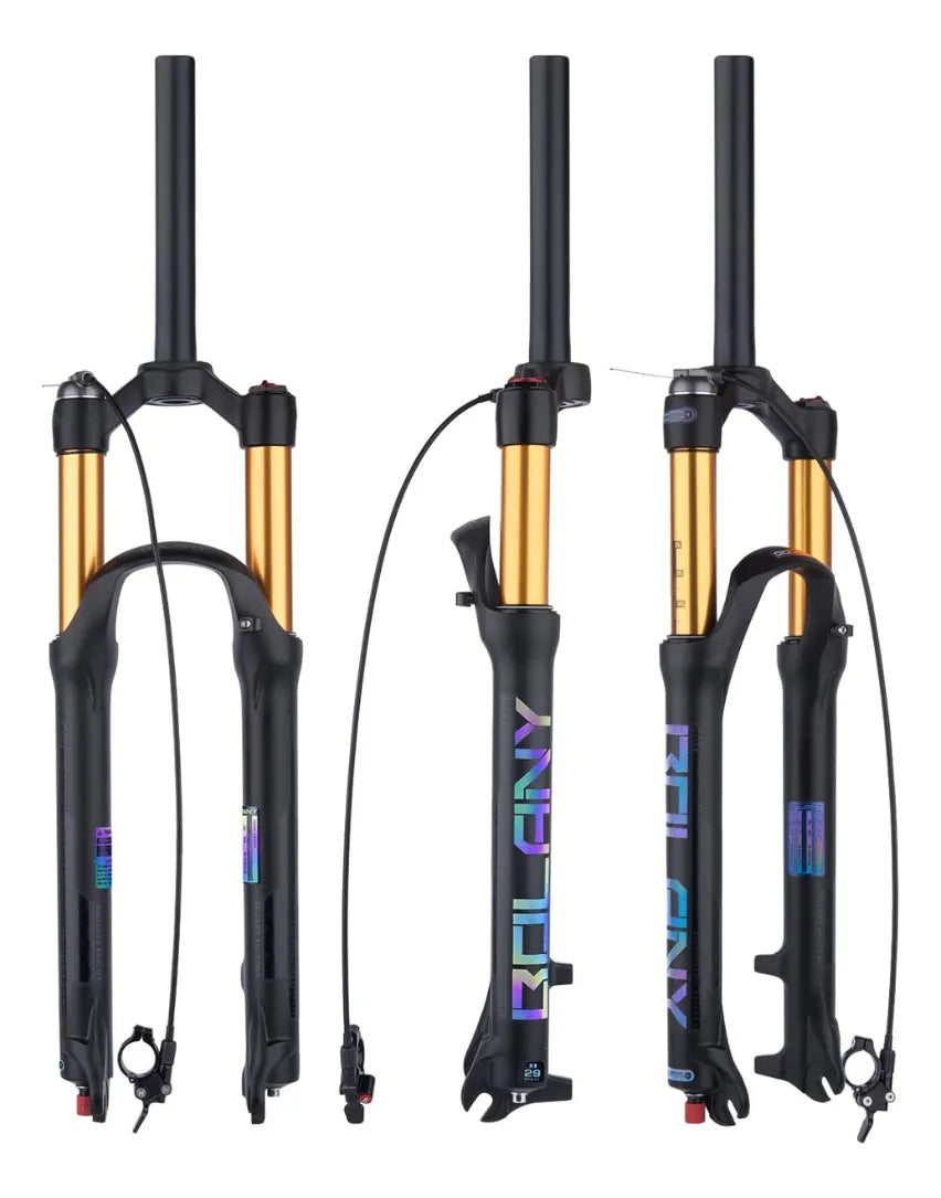 Bolany Horquilla De Aire Dorada Rodado 26 Recto 120mm Mando Dorado