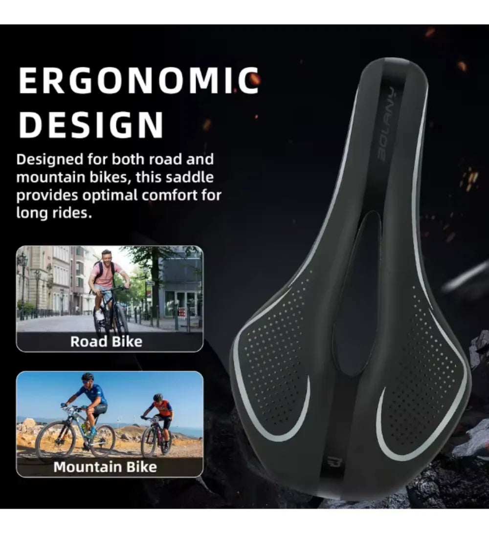 Asiento Comodo Y Ligero Bolany 330g Para Mtb Negro