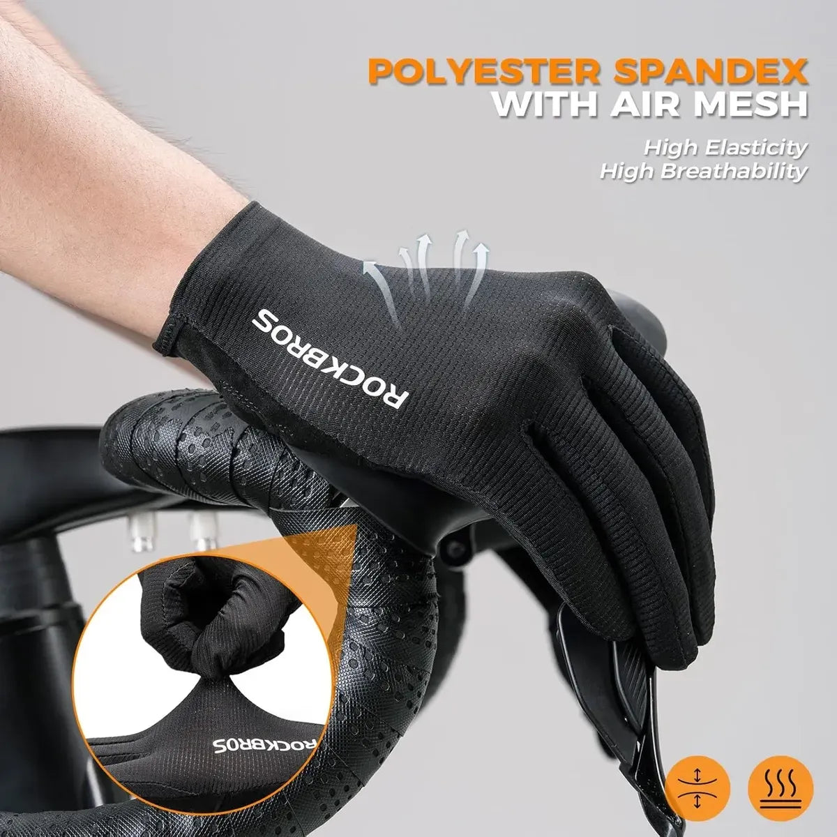Guantes Ligeros Antisudor Con Malla Rockbros