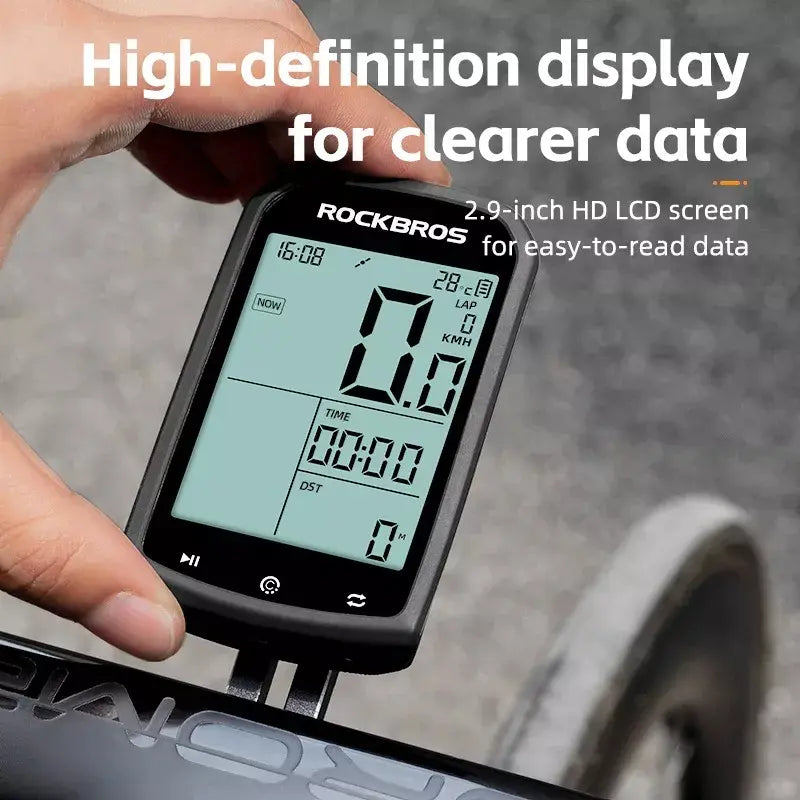 Ciclocomputadora Rockbros Con Gps Bluetooth Soporte Base
