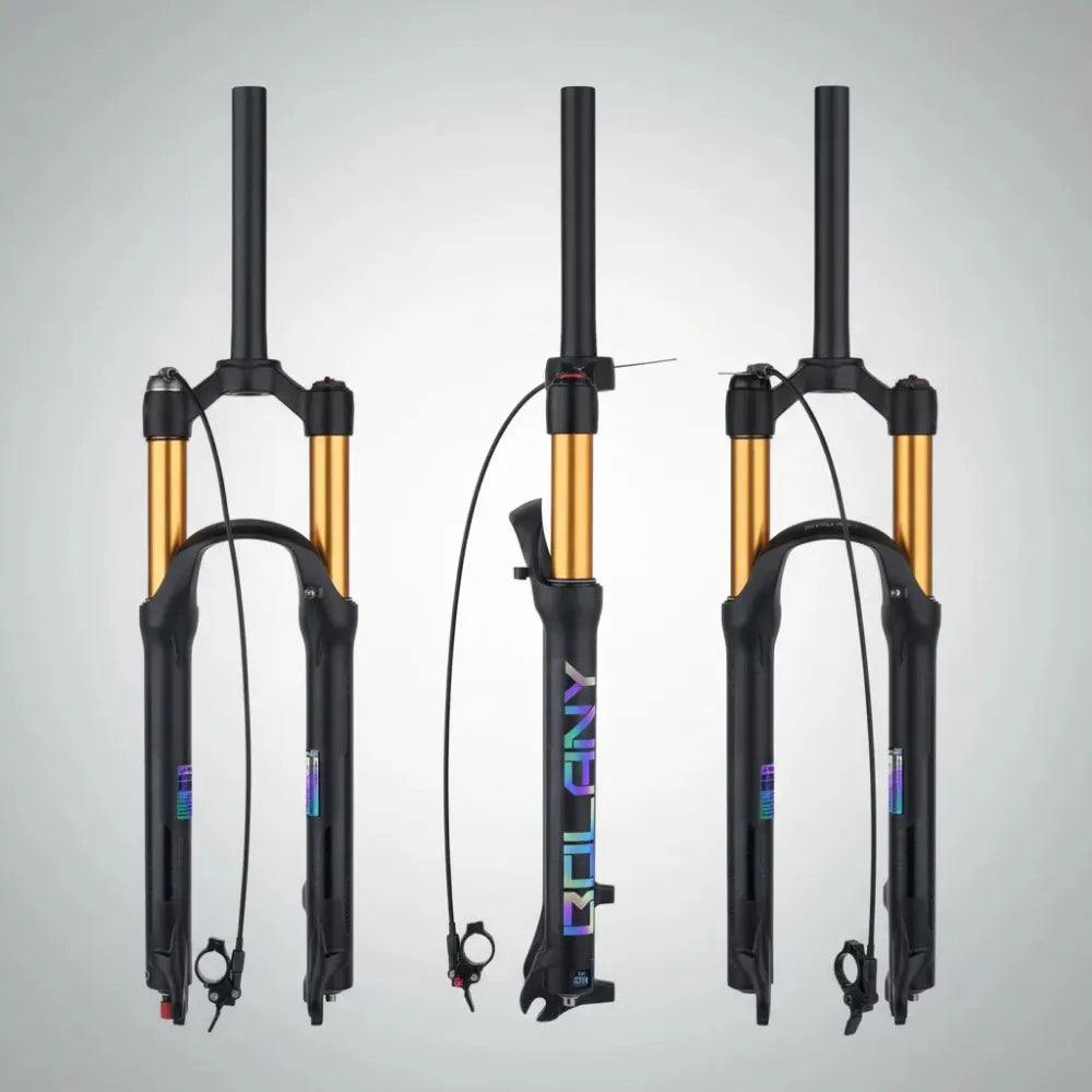 Bolany Horquilla De Aire Dorada Rodado 26 Recto 120mm Mando Dorado