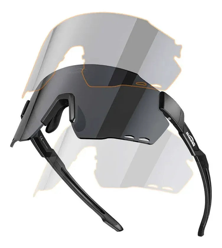 Lentes Polarizado + Revo Windbreaker Magicshine Negro Lente