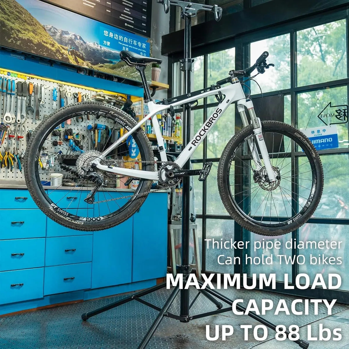 Exhibidor Reparador 2 Bicicletas Aleación Aluminio Rockbros