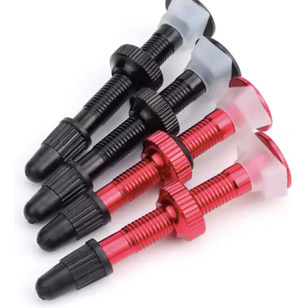 Valvula Tubeless De Aluminio 60mm Rojo Bolany