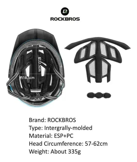 Casco Para Mtb Visera Extraible Rockbros (m-l) (56-62cm)