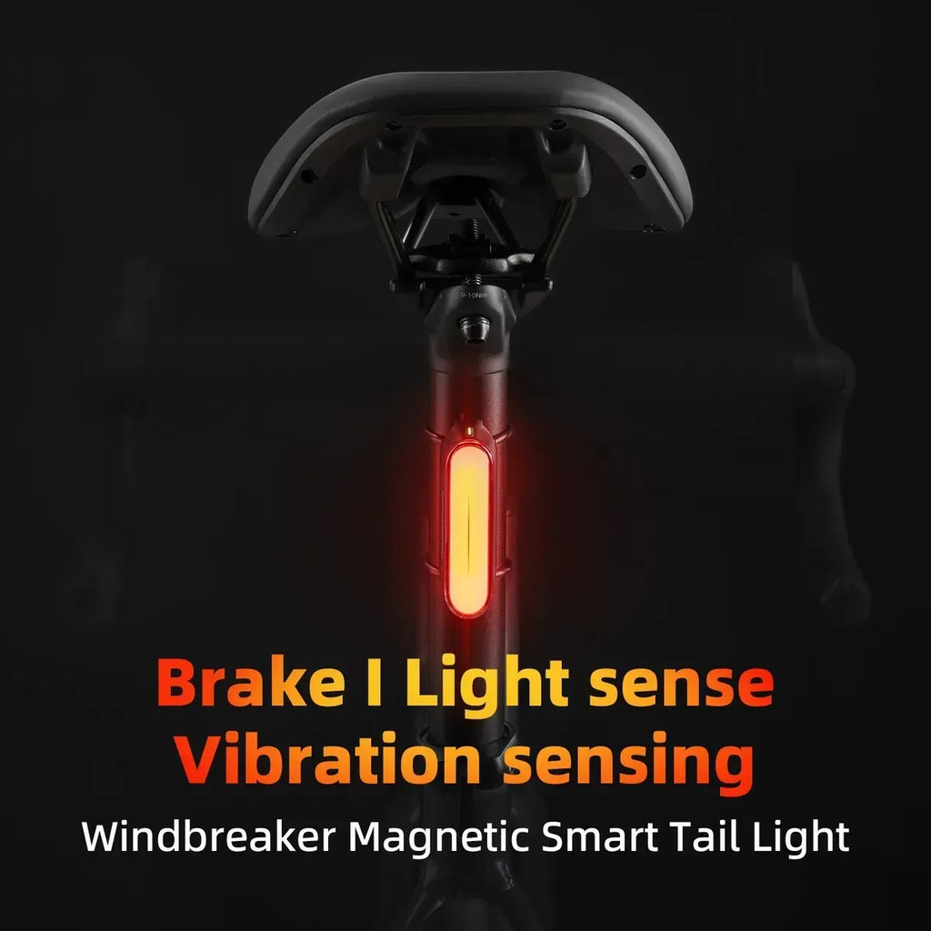 Luz Trasera Smart Magnetica Rectangular Negro Rockbros