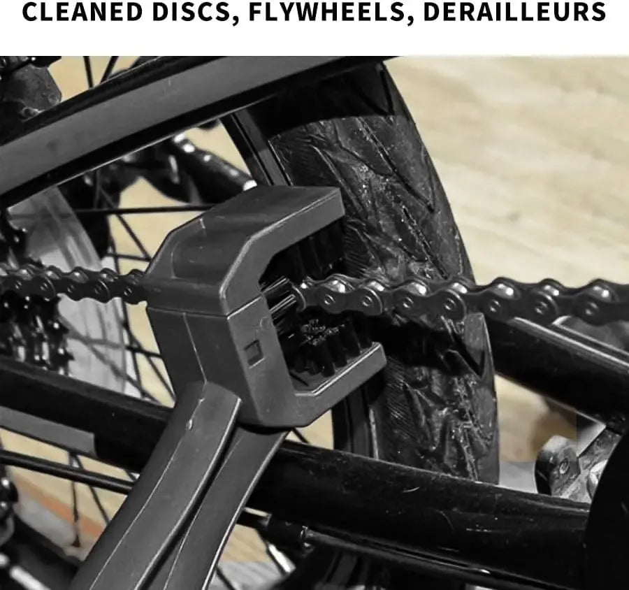 Cepillo Limpiador De Cadena Bici/moto Negro Rockbros