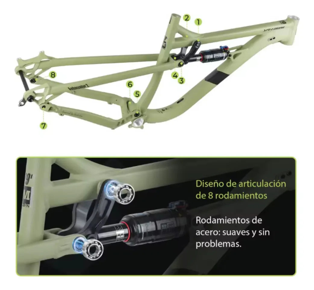 Cuadro Speedone Doble Suspension Con Amortiguador R29 Boost