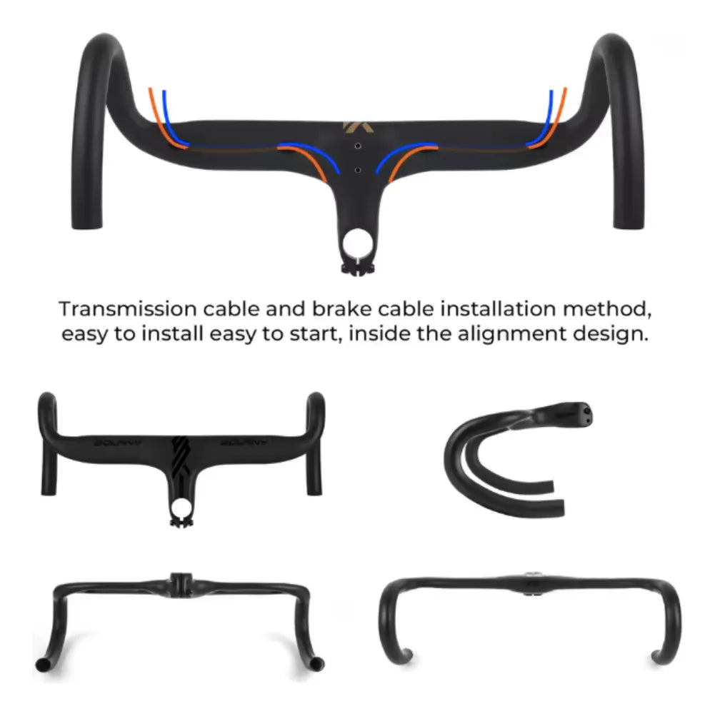 Manillar Aerodinamico Para Bicicleta De Ruta Aluminio 570g