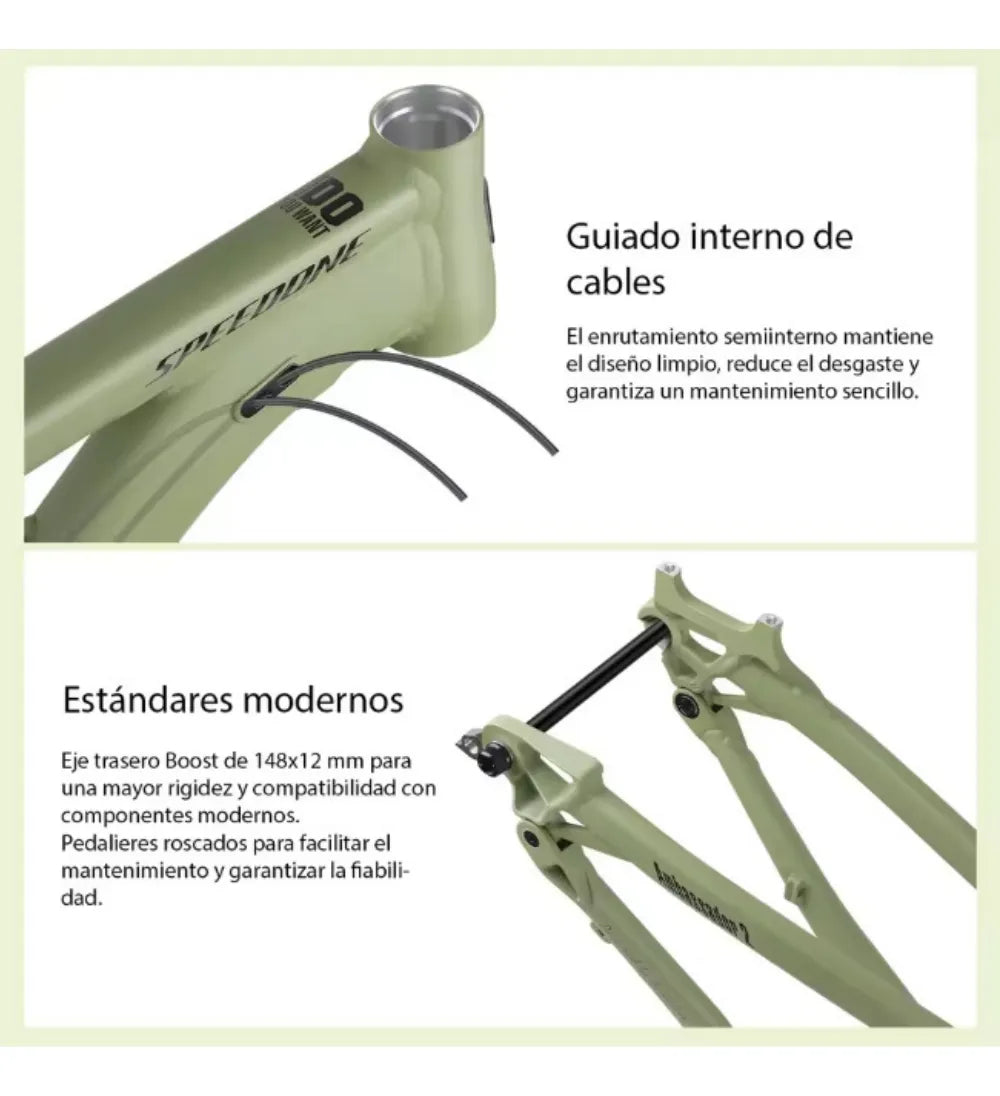 Cuadro Speedone Doble Suspension Con Amortiguador R29 Boost