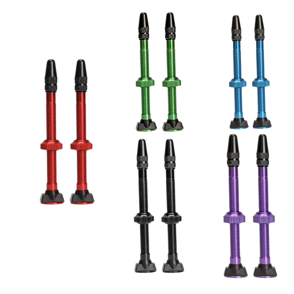 Valvula Tubeless De Aluminio 60mm Rojo Bolany