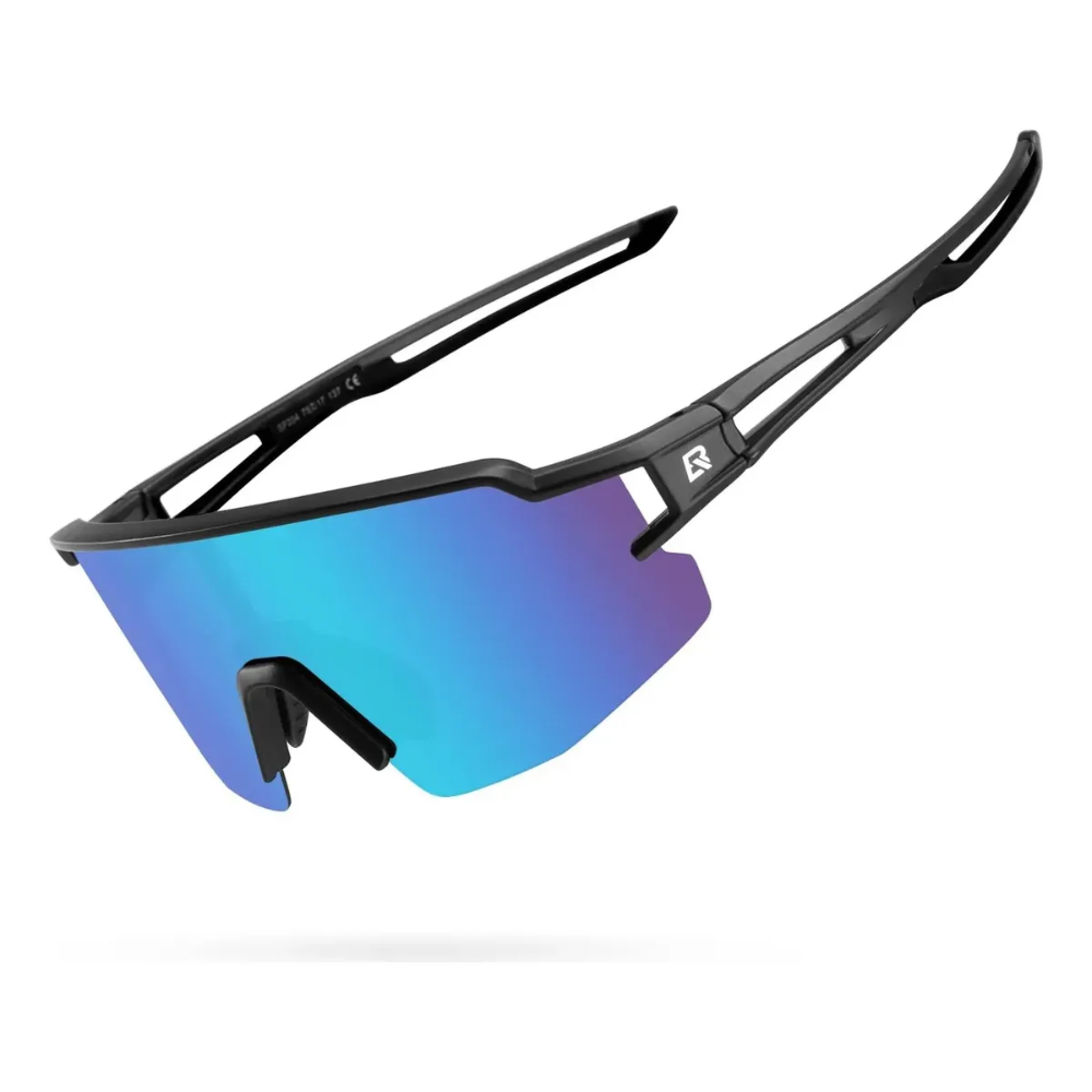 Lentes Polarizados Rockbros Armazon Negro Lente Azul