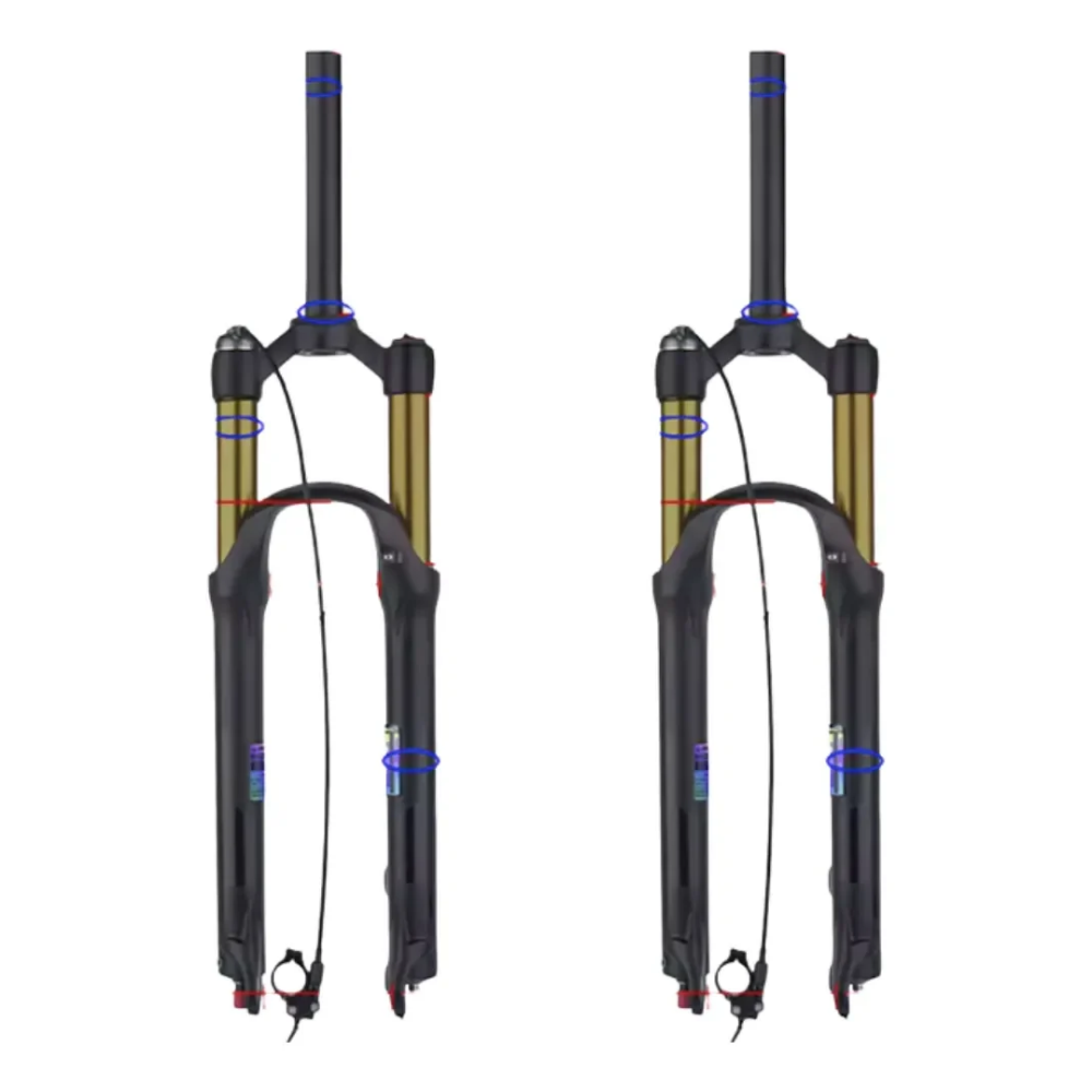 Horquilla Bolany R29 120mm Recto Qrrelease Dorado Reflejante