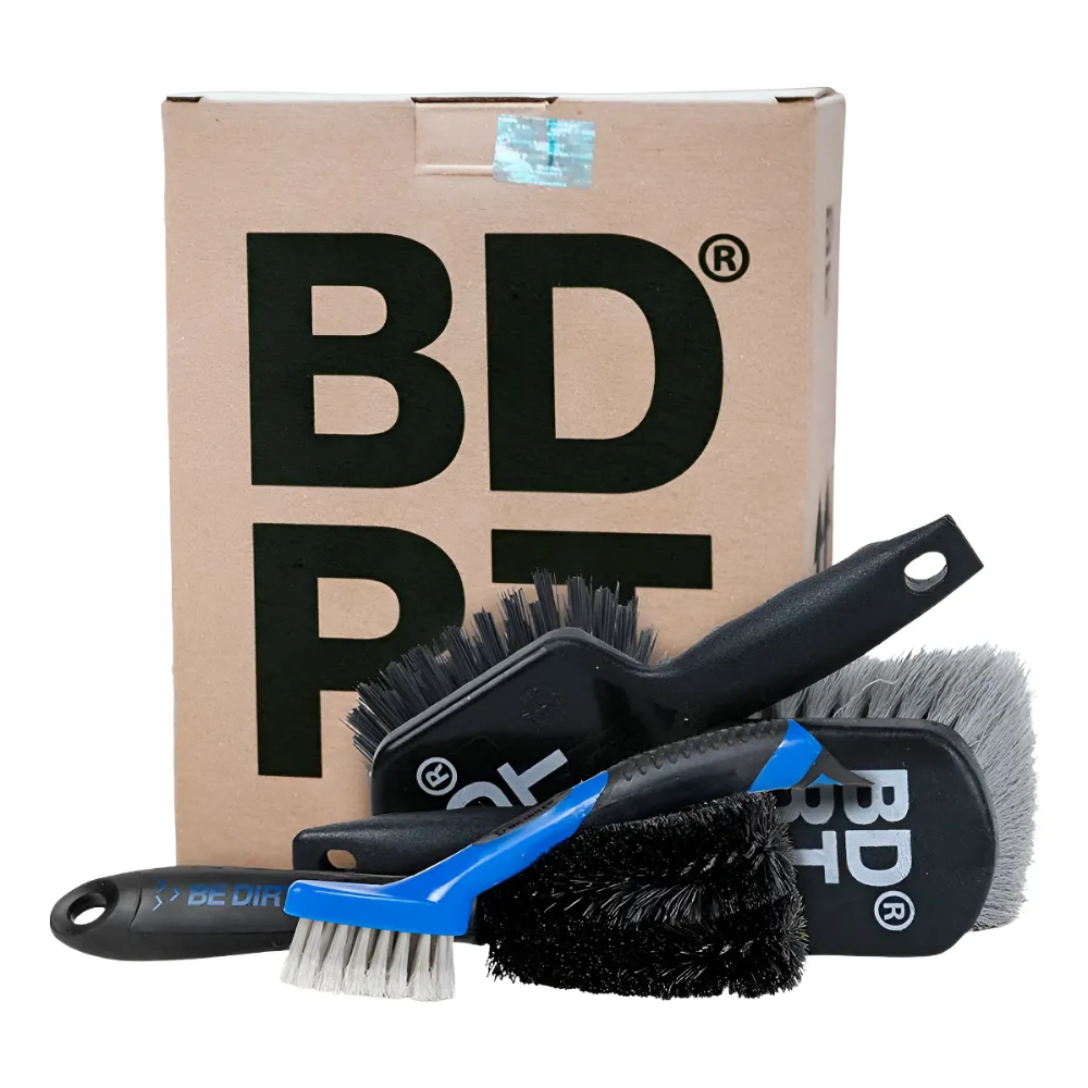 Kit De Cepillos Para Limpiar Bici Y Moto Be Dirt Brush Kit 4 Negro