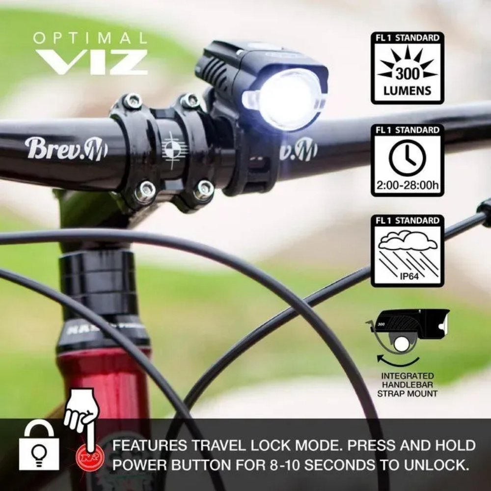Lamparas Niterider Swift 300 Vmax 150 Led Usb Combo Led Pro Negro