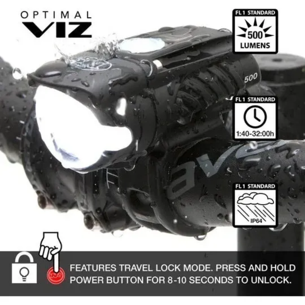 Lamparas Niterider Swift 500 Vmax+ 150 Led Usb Combo Led Pro Negro