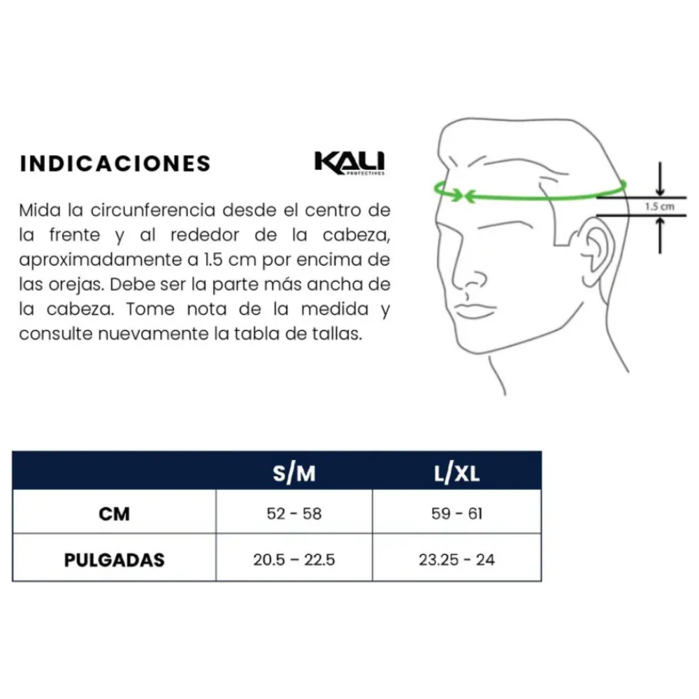 Casco Para Ciclismo Azul Navy Talla L/xl Kali Lunati Mtb Rut Azul L/xl