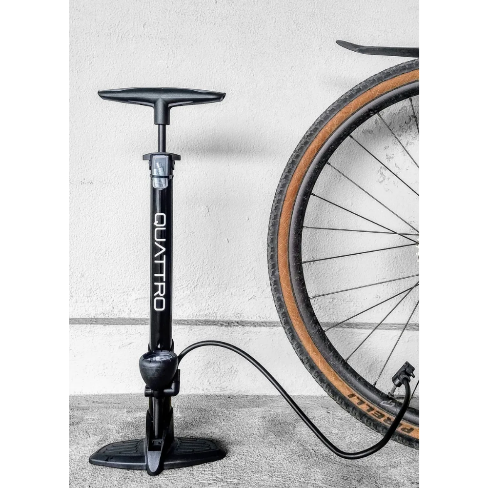 Bomba Bicicleta Quattro Sport 165psi Con Medidor Negro
