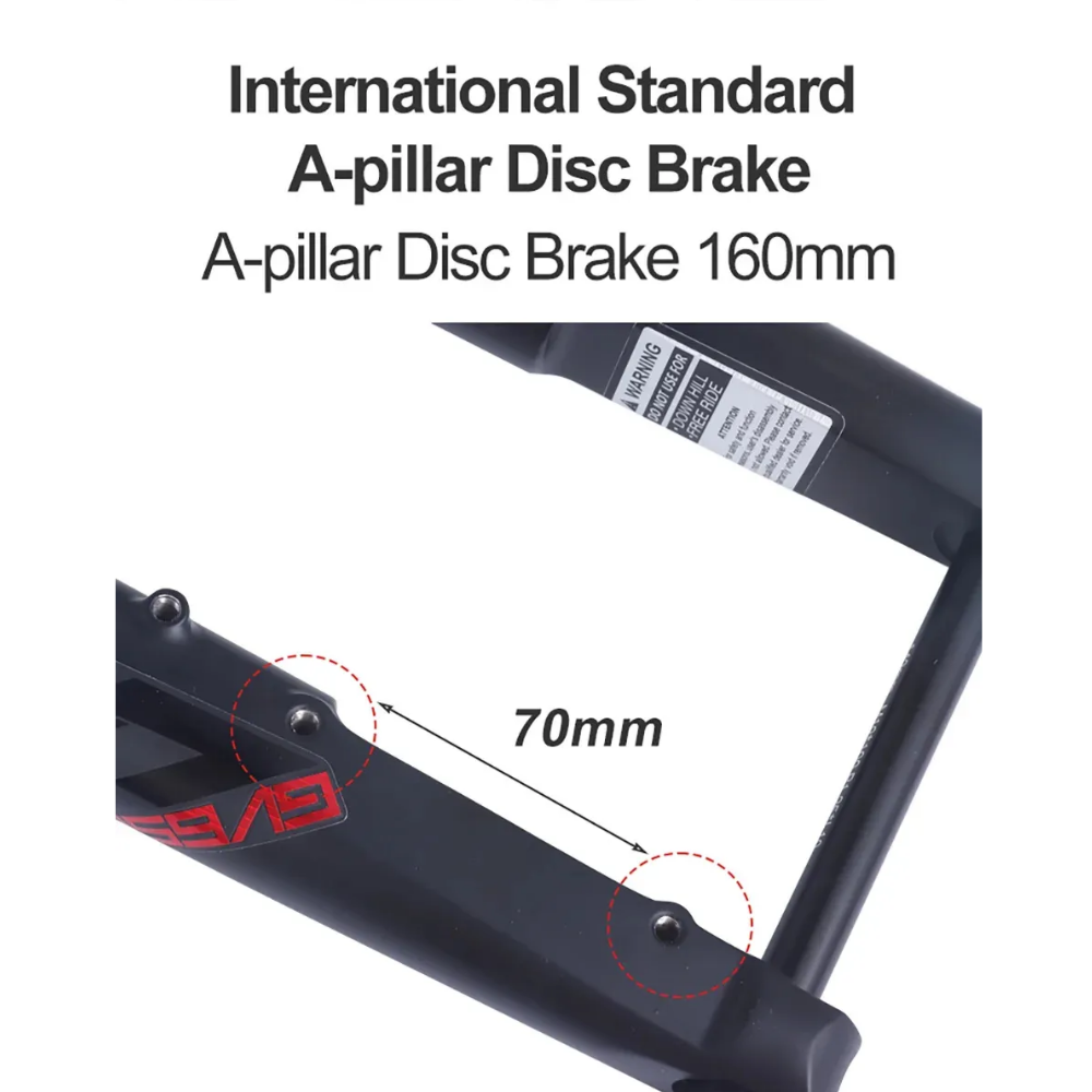 Suspension Bolany R700c Tijera De Aire Bolany Conico Gravel Rojo
