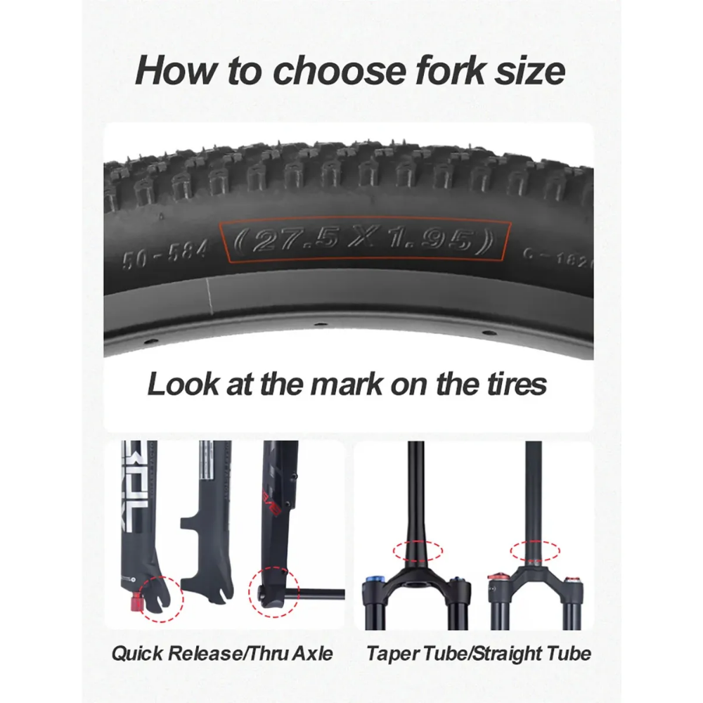 Suspension Bolany R700c Tijera De Aire Bolany Conico Gravel Rojo