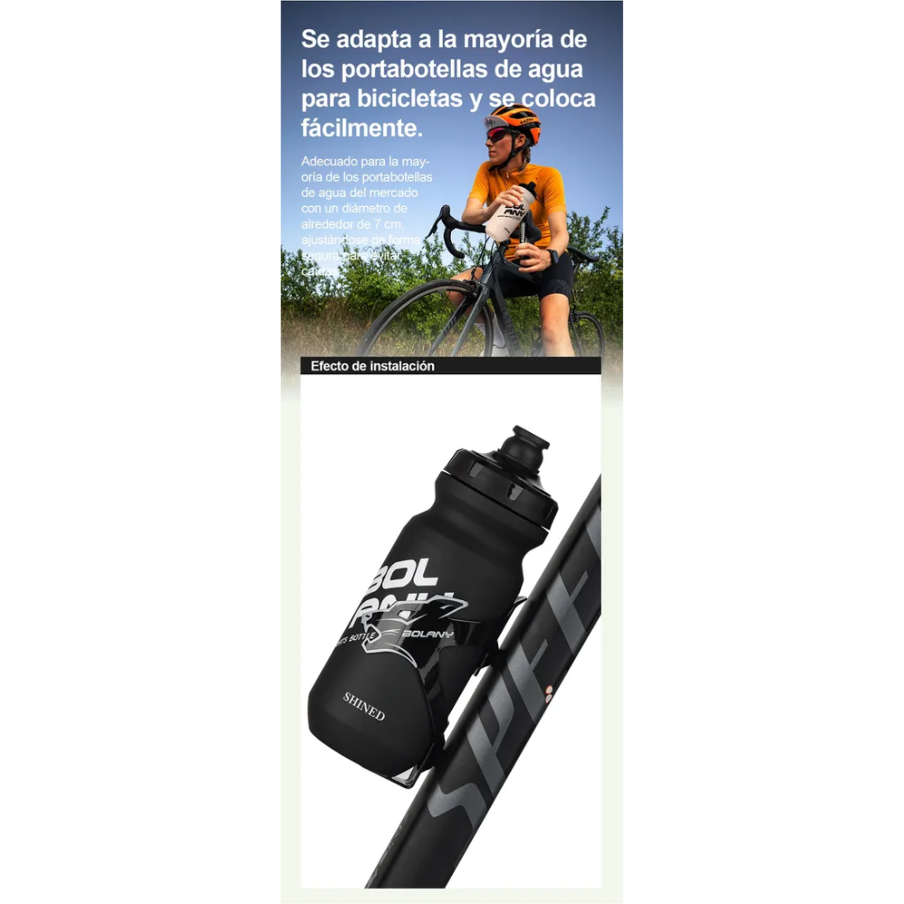 Bote De Agua 610ml Bolany Anfora Shined Mtb Ciclismo Bidon Verde Oscuro