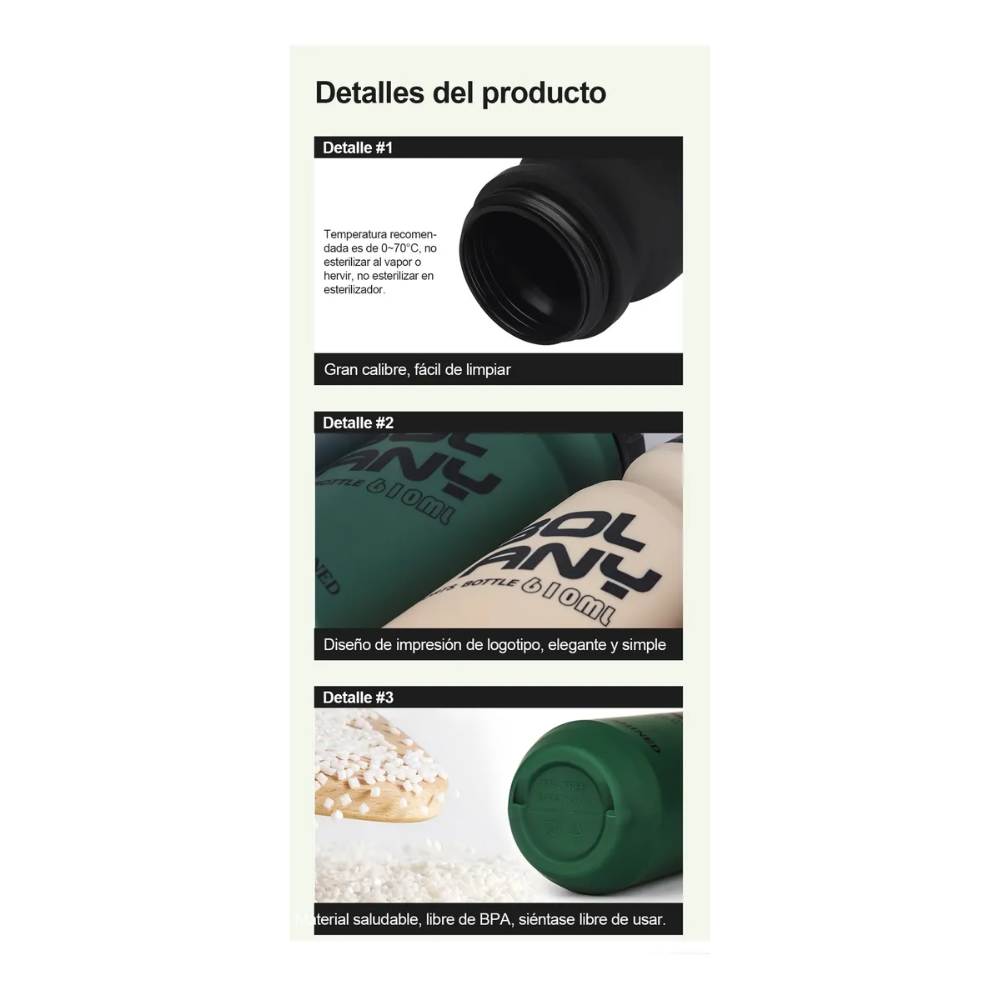 Bote De Agua 610ml Bolany Anfora Shined Mtb Ciclismo Bidon Azul