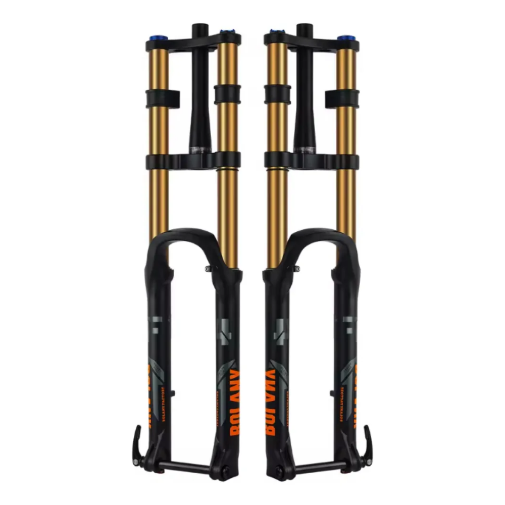 Suspensión Dorada Bolany R27.5 De 180mm Conica Eje Boost Dorado