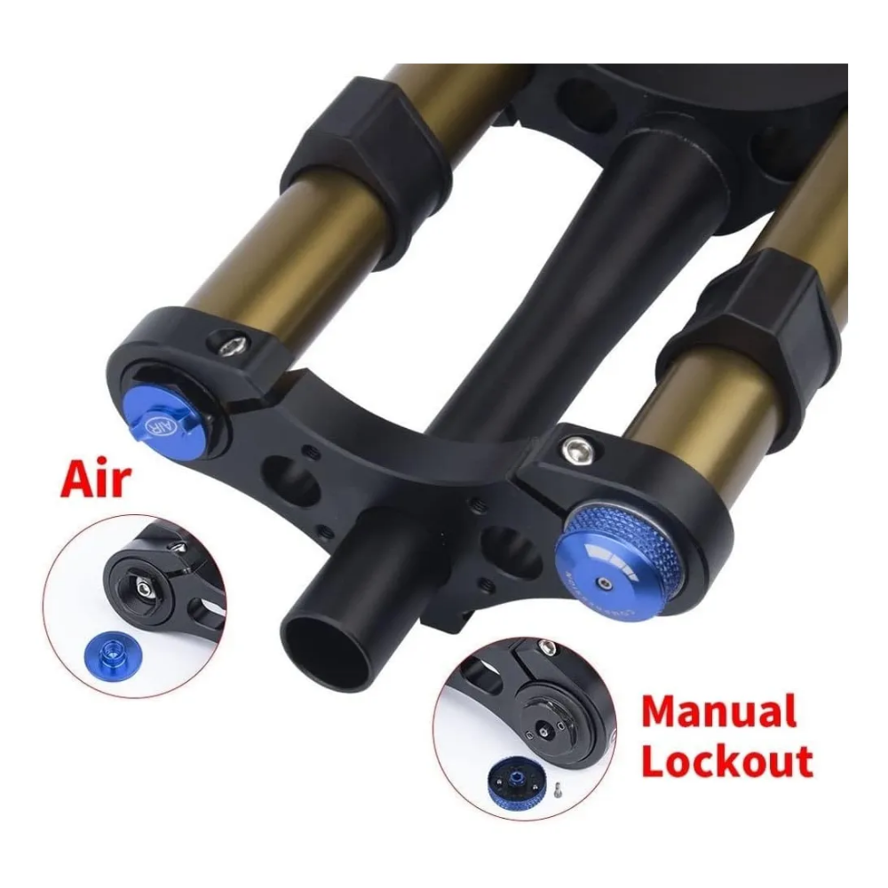 Suspensión Dorada Bolany R27.5 De 180mm Conica Eje Boost Dorado