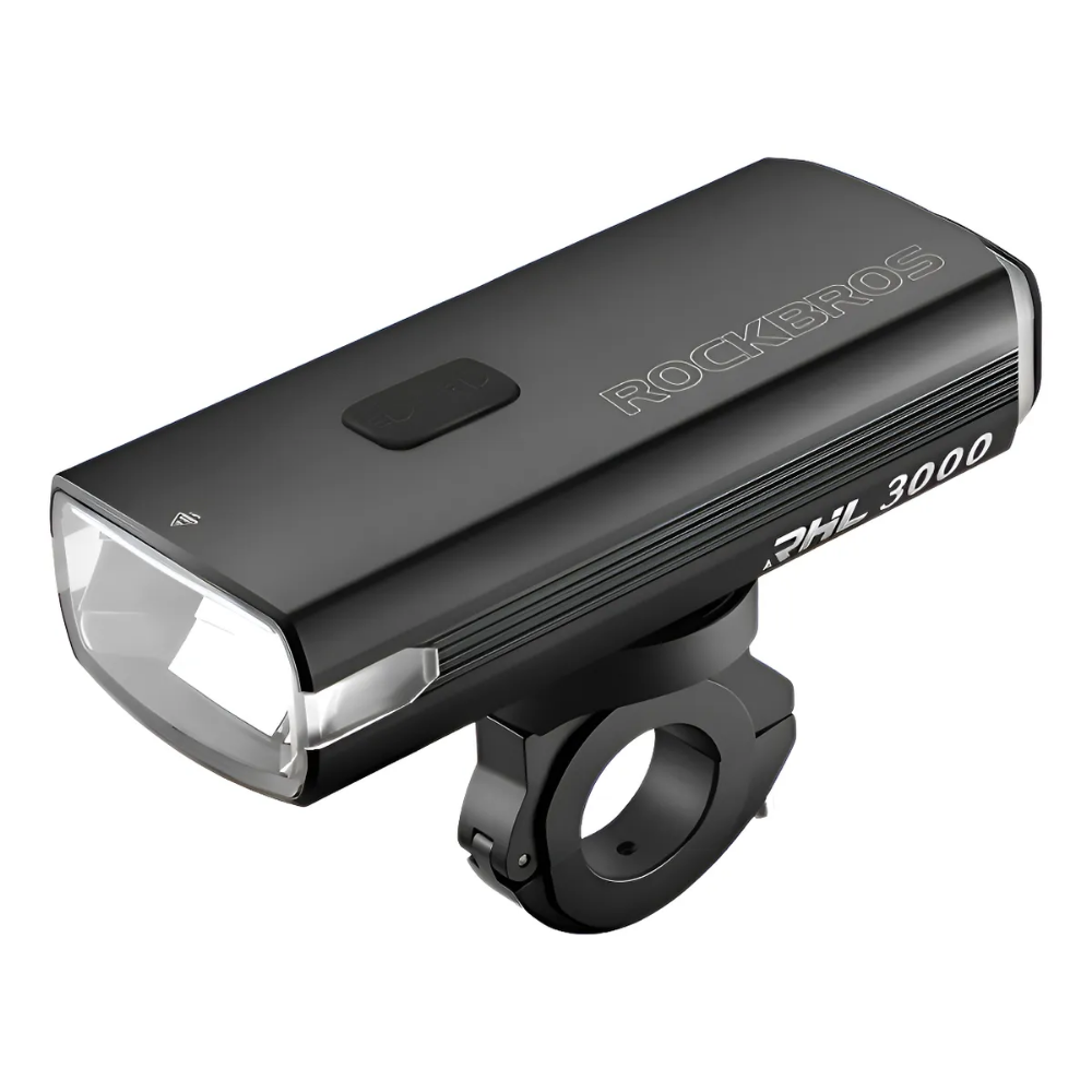 Luz Delantera Para Bicicleta De 3000 Lumenes Rockbros New Negro
