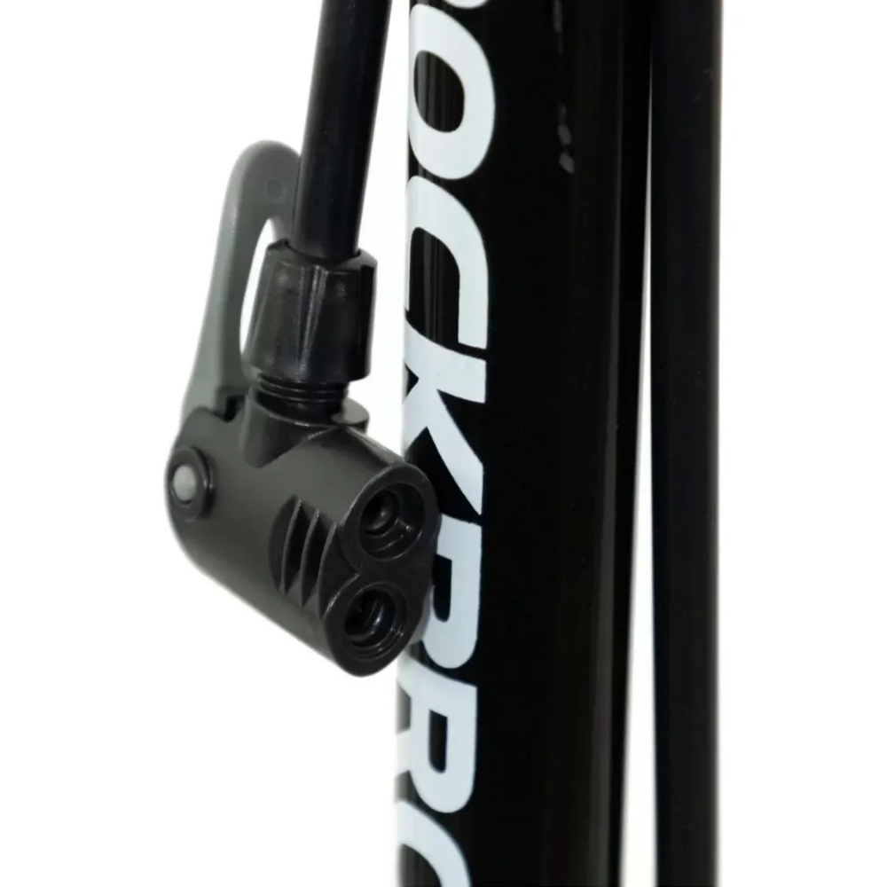 Bomba De Aire Con Manometro Rockbros 160 Psi Bomba De Piso Negro